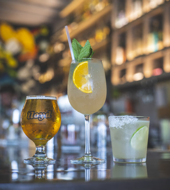 Draft beef, sangria, margarita